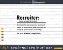 Funny Recruiter Definition Graduation Gift