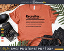Funny Recruiter Definition Graduation Gift