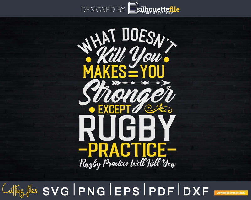 Funny Rugby Player Practice Team Coach Svg Cricut Cut File