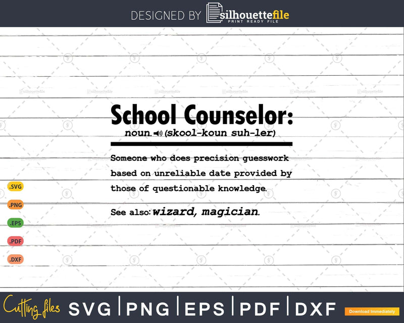 Funny School Counselor Definition Graduation