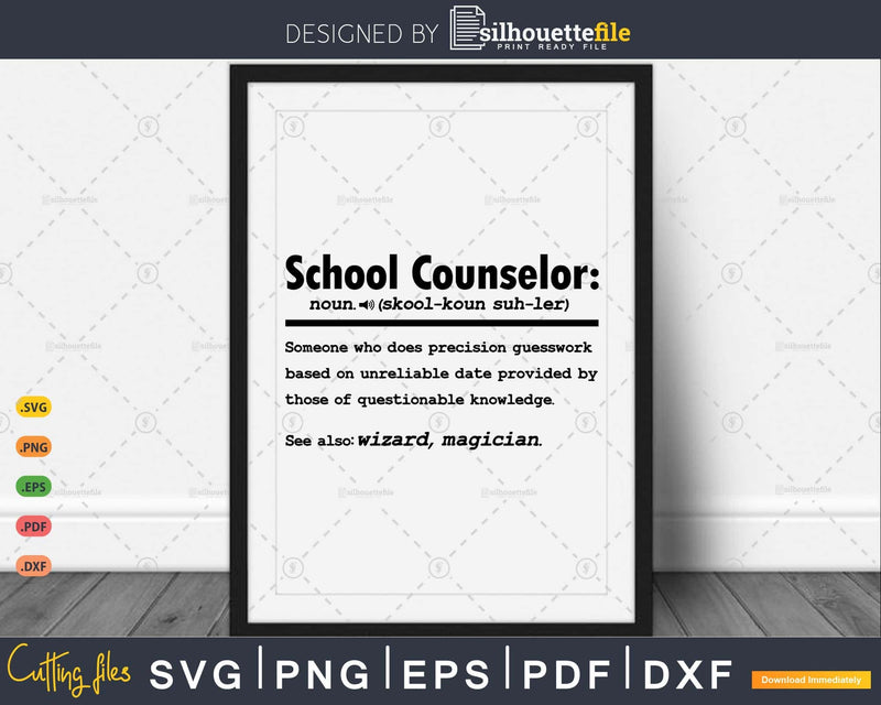 Funny School Counselor Definition Graduation