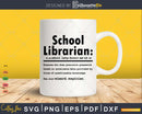 Funny School Librarian Definition Graduation