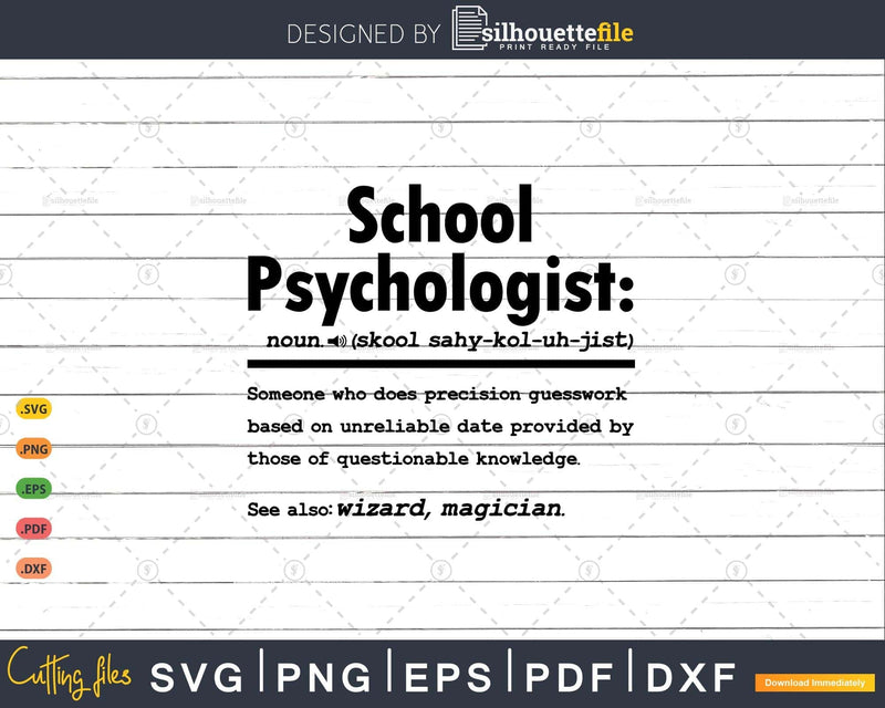 Funny School Psychologist Definition Graduation