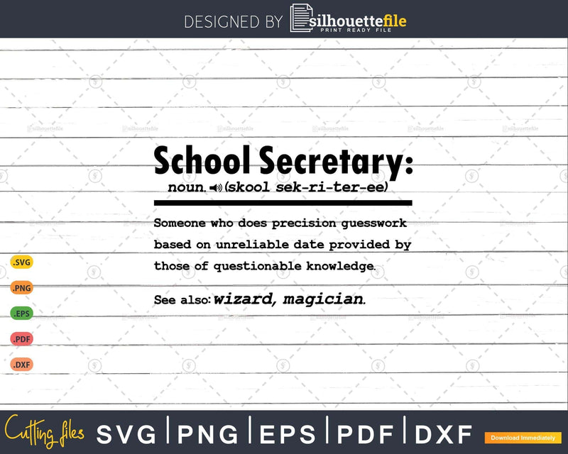 Funny School Secretary Definition Graduation