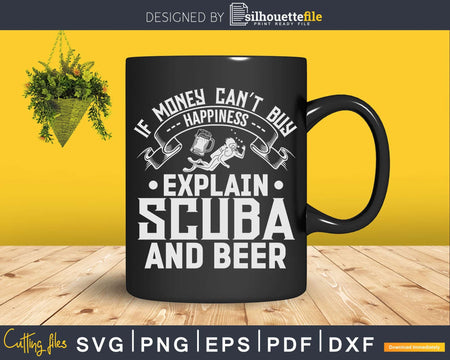 Funny Scuba Diving Beer Png Svg T-shirt Design