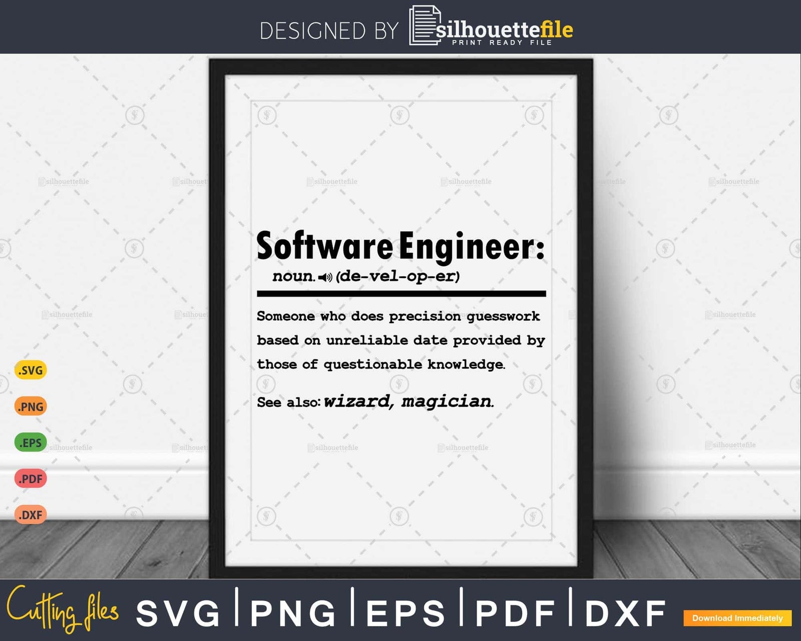 Funny Software Engineer Definition Graduation Gift Svg Crafty File ...