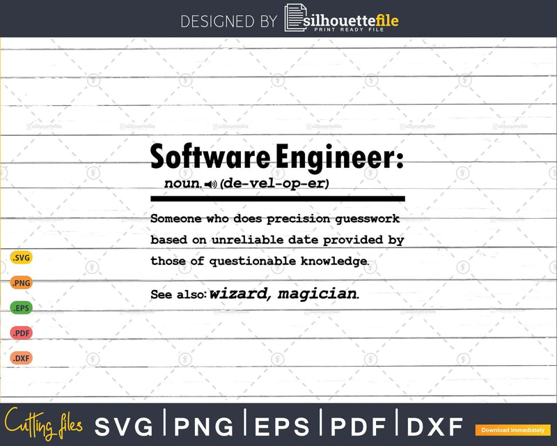 Funny Software Engineer Definition Graduation Gift