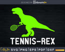 Funny T-Rex Dinosaur Dino Tennis Player TENNIS-REX Svg