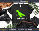 Funny T-Rex Dinosaur Dino Tennis Player TENNIS-REX Svg