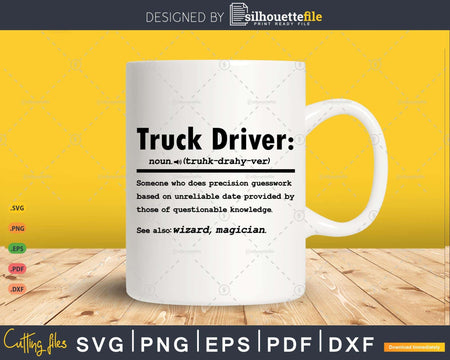 Funny Truck Driver Definition Graduation Gift