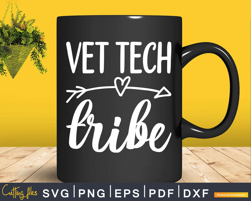 Funny vet tech tribe cute veterinary technician Svg Png