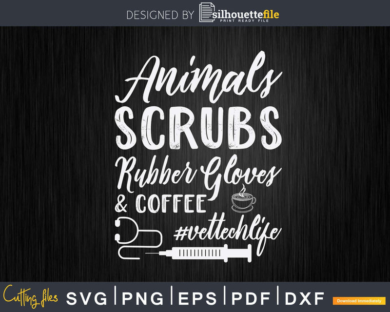 Funny Veterinary Technician Life Saying Svg Print Ready