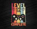Level 12 Complete Funny Vintage Retro Gaming Celebrate 12th