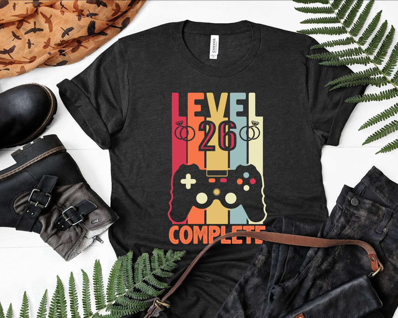 Level 26 Complete Funny Vintage Retro Gaming Celebrate 26th