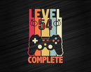 Level 54 Complete Funny Vintage Retro Gaming Celebrate 54th
