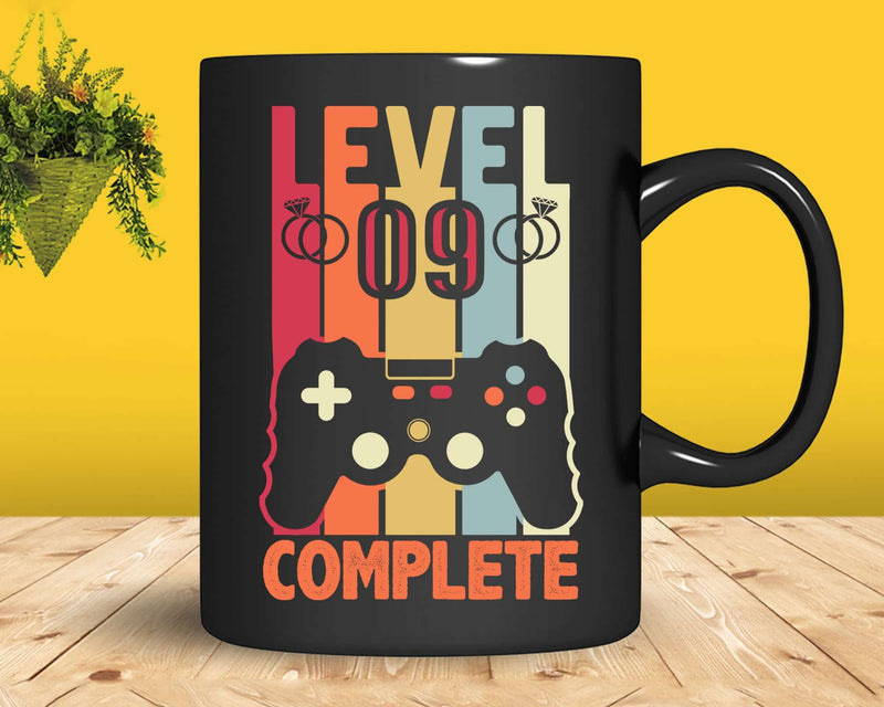 Level 9 Complete Funny Vintage Retro Gaming Celebrate 9th