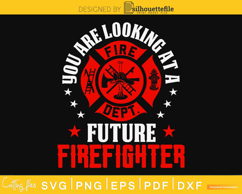 Future Firefighter craft cut svg cutting design file