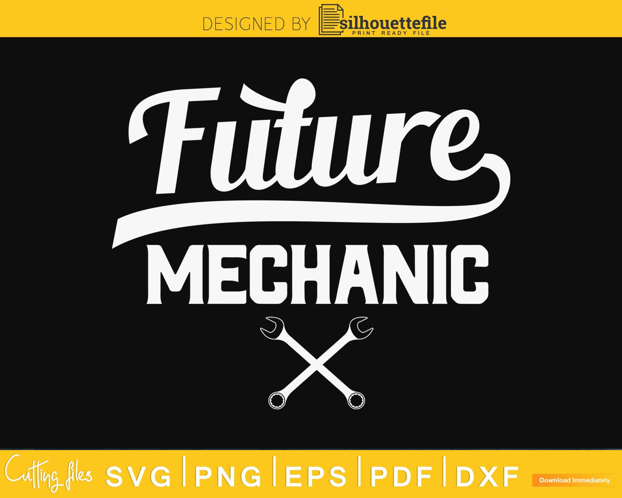 Future Mechanic Tools Childs Job Gift Infant Creeper svg | Silhouettefile