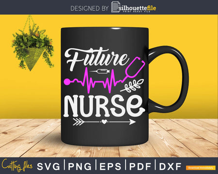 Future Nurse Cute Nursing School Stethoscope Student Svg