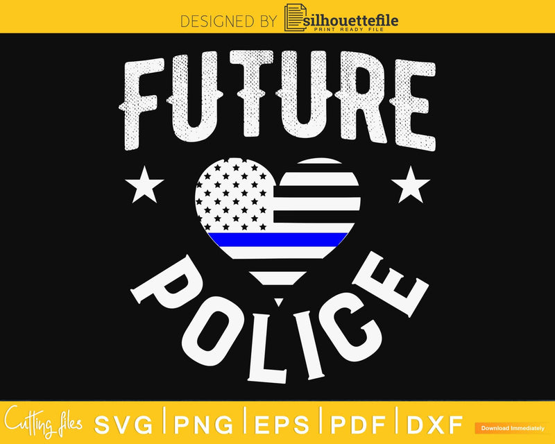 Future Police Cricut svg PNG cut craft file