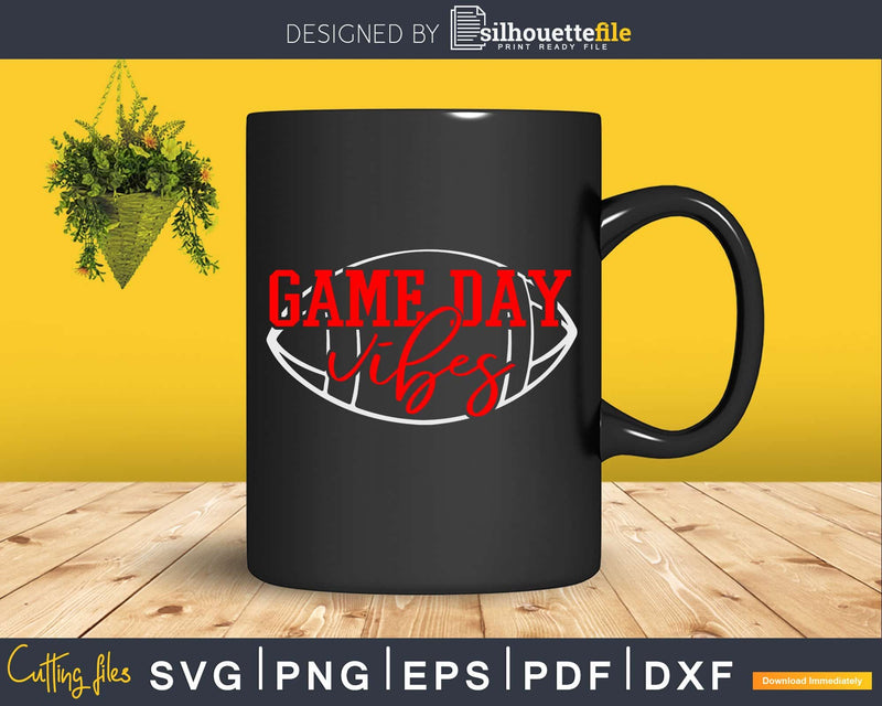 Game Day Vibes Football SVG DXF PNG Svg Designs Cut Files