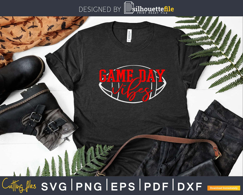 Game Day Vibes Football SVG DXF PNG Svg Designs Cut Files