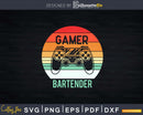 Gamer Bartender Vintage 60s 70s Gaming Png Dxf Svg Cut