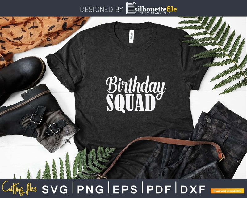 Gamer Birthday Squad Bday Party Svg Dxf Png Cutting Files