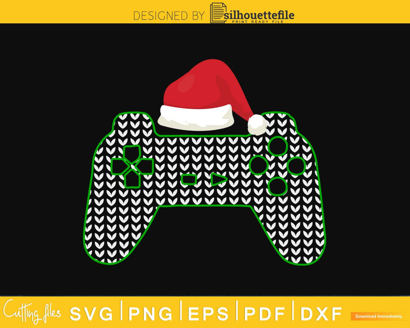 Gaming Christmas SVG Video Game Controller Gamer Gift DXF