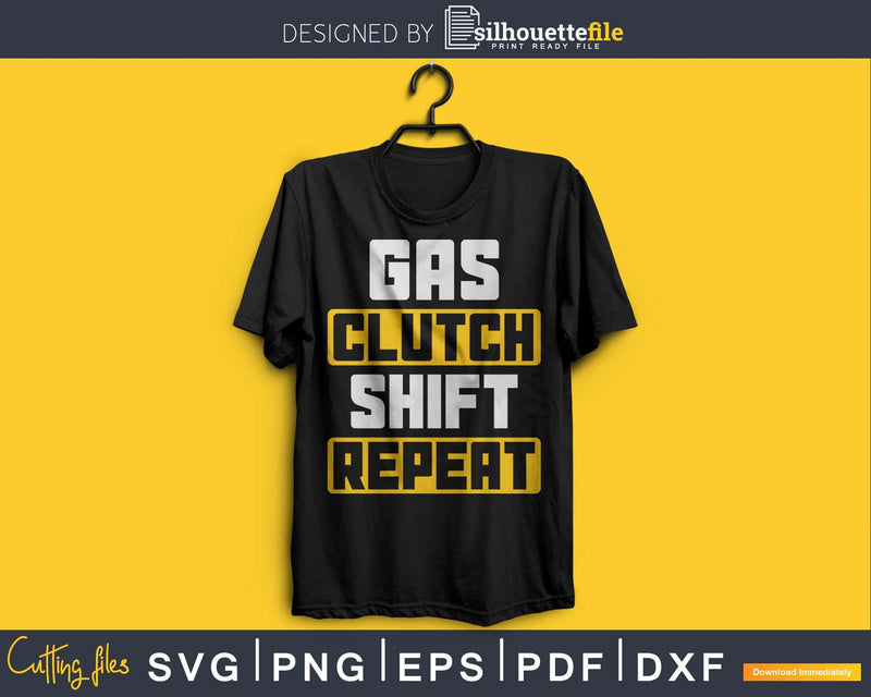 Gas Clutch Shift Repeat Funny Car svg design craft cut files