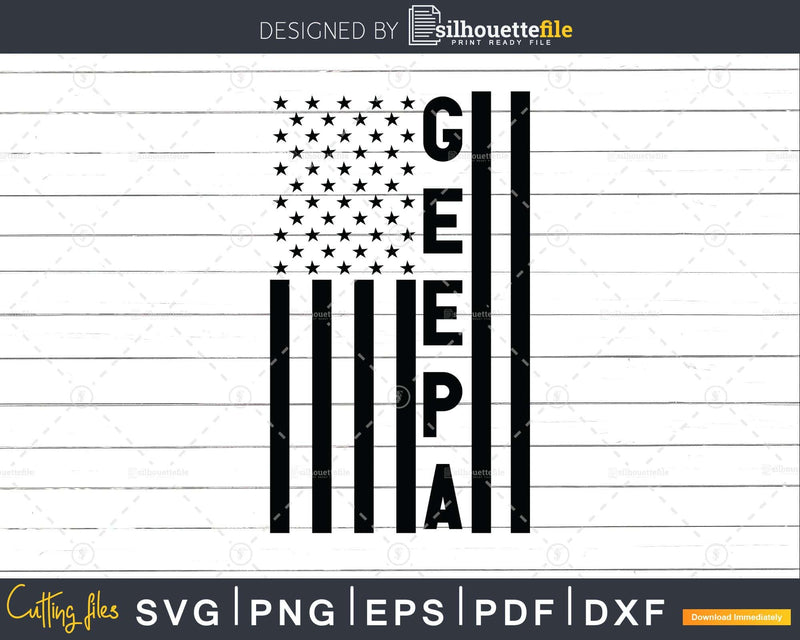 Geepa USA Flag 4th Of July Svg Png T-shirt Design