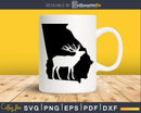 Georgia deer Hunting Map silhouette cut svg digital file