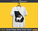 Georgia deer Hunting Map silhouette cut svg digital file