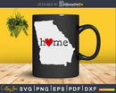 Georgia GA Home Heart Native Map svg cricut silhouette cut