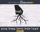 Georgia GA Roots Home Native Map SVG PNG cricut cut