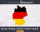 German Flag map Germany Day svg cricut png cutting
