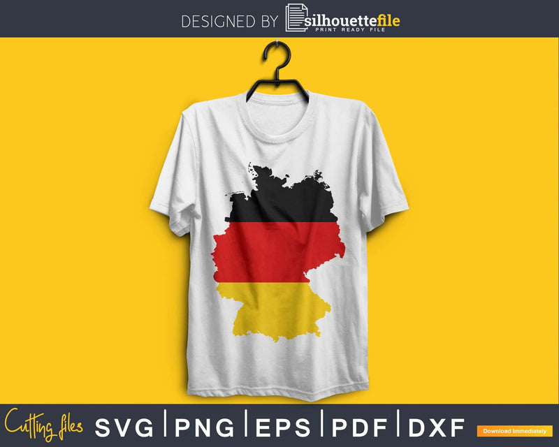 German Flag map Germany Day svg cricut png cutting