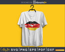 German Girl Lips flag Germany Day svg png cricut printable