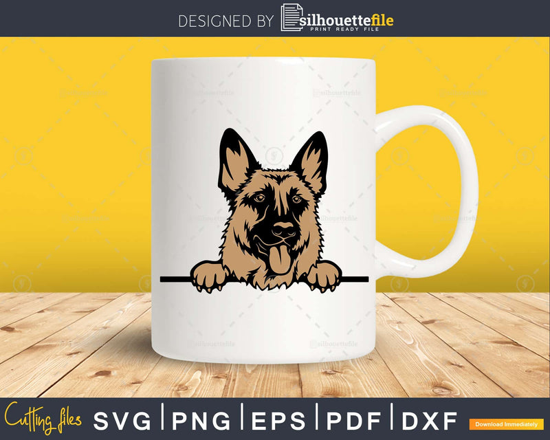 German shepherd portrait svg cricut craft cut files