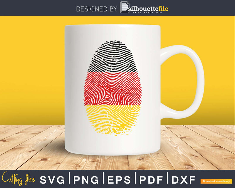 Germany German Flag DNA Fingerprint svg cricut digital cut