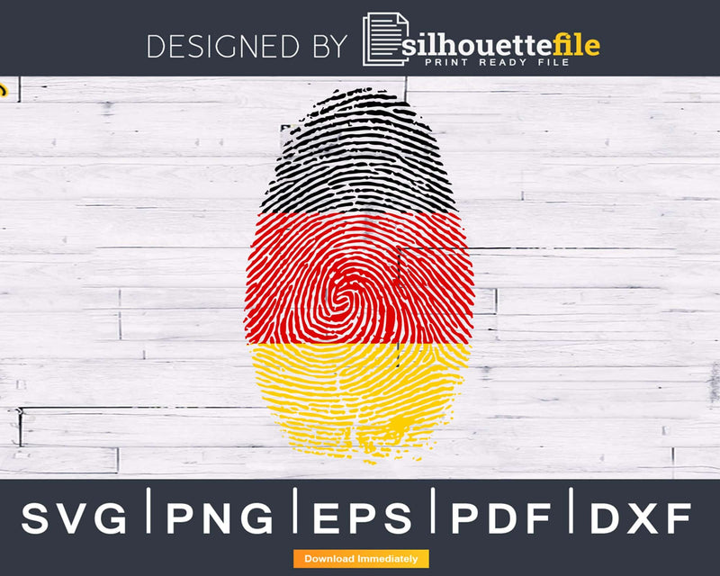 Germany German Flag DNA Fingerprint svg cricut digital cut