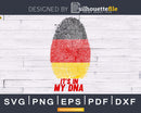 Germany German Flag It’s In My DNA Fingerprint svg png