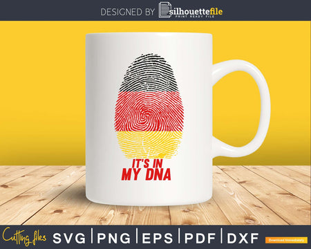 Germany German Flag It’s In My DNA Fingerprint svg png