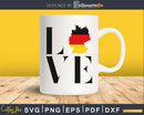 Germany Love German Map flag svg png cricut cut digital