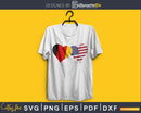 Germany USA Flag Heart German Americans Love Cute svg png