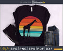 Giraffe Retro Style craft cut svg png digital cutting