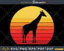 Giraffe Retro vintage Style cricut cut svg png dxf cutting