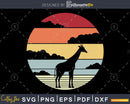 Giraffe Retro vintage Style cricut cut svg png printable