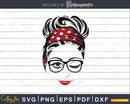 Girl face glasses winked eye svg cutting cut file