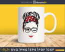 Girl face glasses winked eye svg cutting cut file